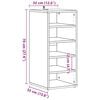 vidaXL Shoe Cabinet Set of 2 Old wood Engineered wood Compact