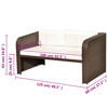 vidaXL Outdoor Furniture Set Brown, Cream White
