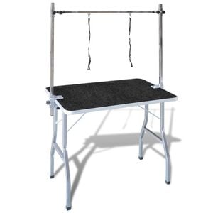 vidaXL Dog Grooming Table Black