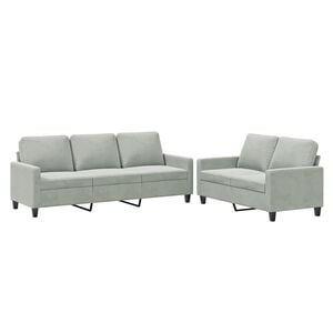 vidaXL Sofa Set Light Grey