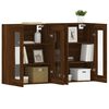 vidaXL Wall Mounted Cabinet Set of 2 Brown oak
