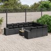 vidaXL Garden Sofa Set Black