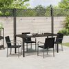 vidaXL Garden Dining Set 5 pcs Black Poly rattan