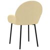 vidaXL Dining Chair Set of 2 Cream Velvet (100% polyester), metal, plywood