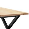 vidaXL Coffee Table Natural wood color Solid Pine Wood, Powder-Coated Steel