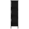 vidaXL Bookshelf Black Engineered wood Medium Bookshelf Rectangular