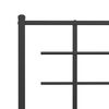 vidaXL Metal Bed Frame without Mattress with Footboard Black 35.4"x78.7"