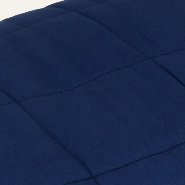 vidaXL Weighted Blanket Blue Cotton, Polyester, Glass beads 78.7 x 90.6 in
