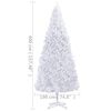 vidaXL Christmas Tree White PVC Extra Large Decorative Inlays