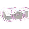 vidaXL Garden Sofa Set Black PE rattan Modular Adjustable Armrests
