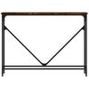 vidaXL Console Table Smoked Oak Engineered Wood Narrow Adjustable Feet