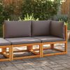 vidaXL Garden Sofa with Cushions 2-Seater Wood Acacia&Rope