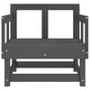 vidaXL Garden Chair Grey Solid Pine Wood Standard Modular Garden Chair