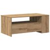 vidaXL Coffee Table with Drawer Artisan Oak 40.16 x 21.65 x 17.13 in