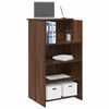 vidaXL Reception Desk Brown Oak Engineered Wood Small Reception Desk