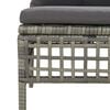 vidaXL 3 Piece Patio Lounge Set with Cushions Grey Poly Rattan
