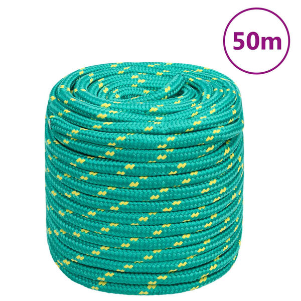 vidaXL Boat Rope Green 0.63 " 164.0 ' Polypropylene