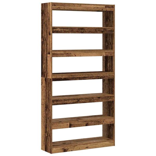 vidaXL Book Cabinet Artisan Oak 39.37 x 11.81 x 77.95 in