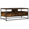vidaXL Coffee Table Smoked oak Engineered wood, metal Medium