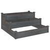 vidaXL Garden Raised Bed Grey Solid Fir Wood Medium Garden Raised Bed