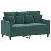 vidaXL Sofa Set Dark Green Velvet, Polyester, Metal, Textilene, Plywood