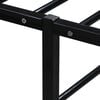 vidaXL Bed Frame Black Powder-coated metal 63x79 in Durable Bed Frame