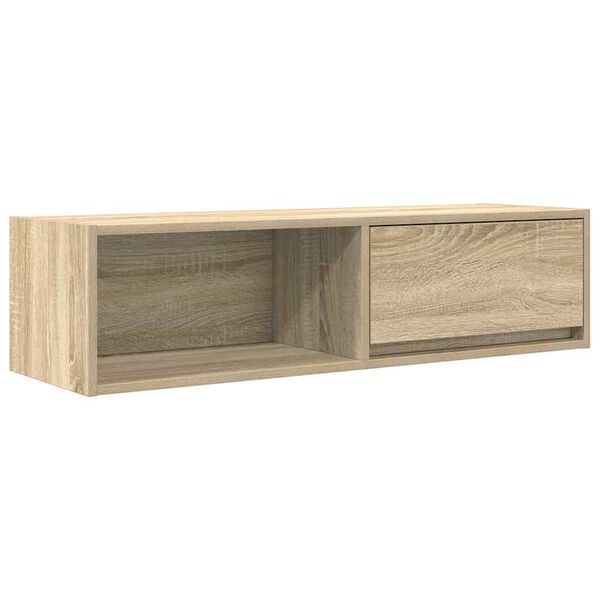vidaXL TV Cabinet Sonoma oak Engineered wood 39.4 in TV Cabinet