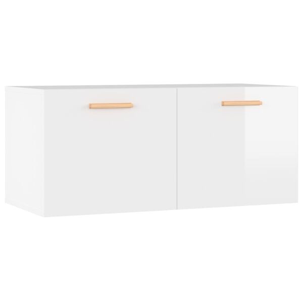 vidaXL Wall Cabinet Glossy white Engineered wood