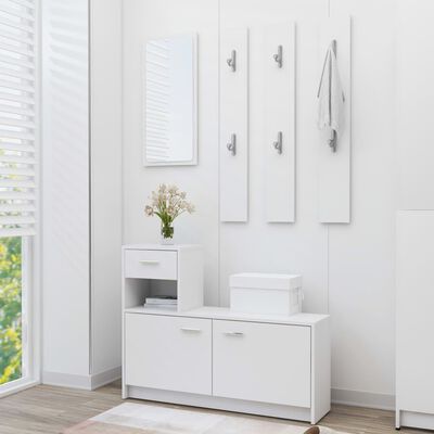 vidaXL Hallway Unit White 39.4"x9.8"x30.1" Engineered Wood