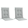 vidaXL Lowback Chair Cushion Set of 2 Melange light grey 100% polyester