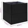 vidaXL Garden Planter Black and Transparent