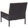vidaXL Garden Lounge Set Black Poly Rattan Large Modular