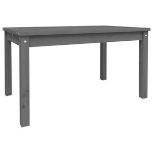 vidaXL Garden Table Grey Solid pine wood Small Durable Garden Table