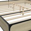 vidaXL Bed Frame Sonoma Oak Engineered Wood, Metal Double Modern