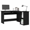 vidaXL Corner Desk Black Oak 47.24 x 55.12 x 29.53 in Engineered Wood