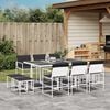 vidaXL Garden Dining Set White, Anthracite