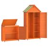 vidaXL Garden Tool Shed Set Brown Solid pine wood, plywood