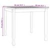 vidaXL Dining Table Teak Solid teak wood Small Durable Dining Table