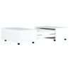 vidaXL Coffee Table High Gloss White Engineered Wood 39.4 x 39.4 x 13.8 in