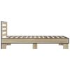 vidaXL Bed Frame Sonoma Oak Engineered wood, metal Twin Durable