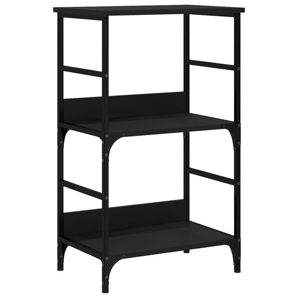 vidaXL Bookshelf Black Engineered wood 19.7x13.0x32.3 in Bookshelf