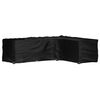 vidaXL Garden Furniture Cover Black Polyethylene, Aluminum