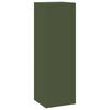 vidaXL Plant Stand 2 pcs Olive green 9.45 x 9.45 x 29.53 in Steel