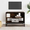vidaXL TV Cabinet Smoked oak Engineered wood and metal Medium TV Cabinet