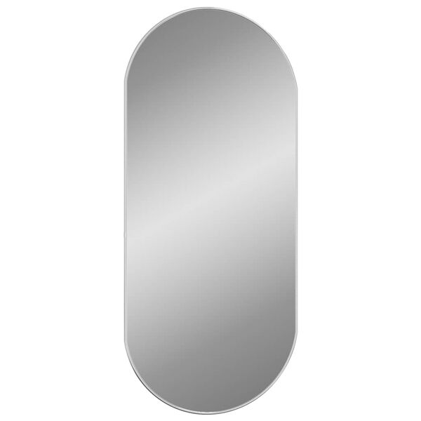 vidaXL Wall Mirror Silver Glass, PVC 39.4 x 17.7 in Wall mounting