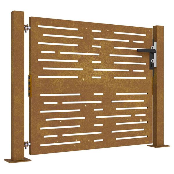 vidaXL Garden Gate 39.4x29.5" Corten Steel Square Design