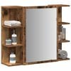 vidaXL Mirror Cabinet Old wood Engineered wood, acrylic