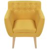 vidaXL Armchair Yellow 100% Polyester, Wood Standard Durable Armchair