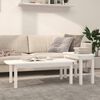 vidaXL Coffee Table Set White Solid pine wood Medium Stackable