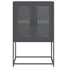 vidaXL Highboard Anthracite Cold-rolled steel 26.8 x 15.4 x 42.1 in